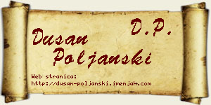 Dušan Poljanski vizit kartica